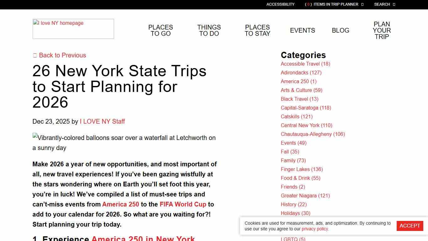 26 New York State Trips to Start Planning for 2026